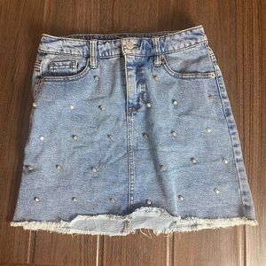 Beaded mini skirt
